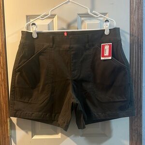 SPANX Women's Twill Dark Green Shorts